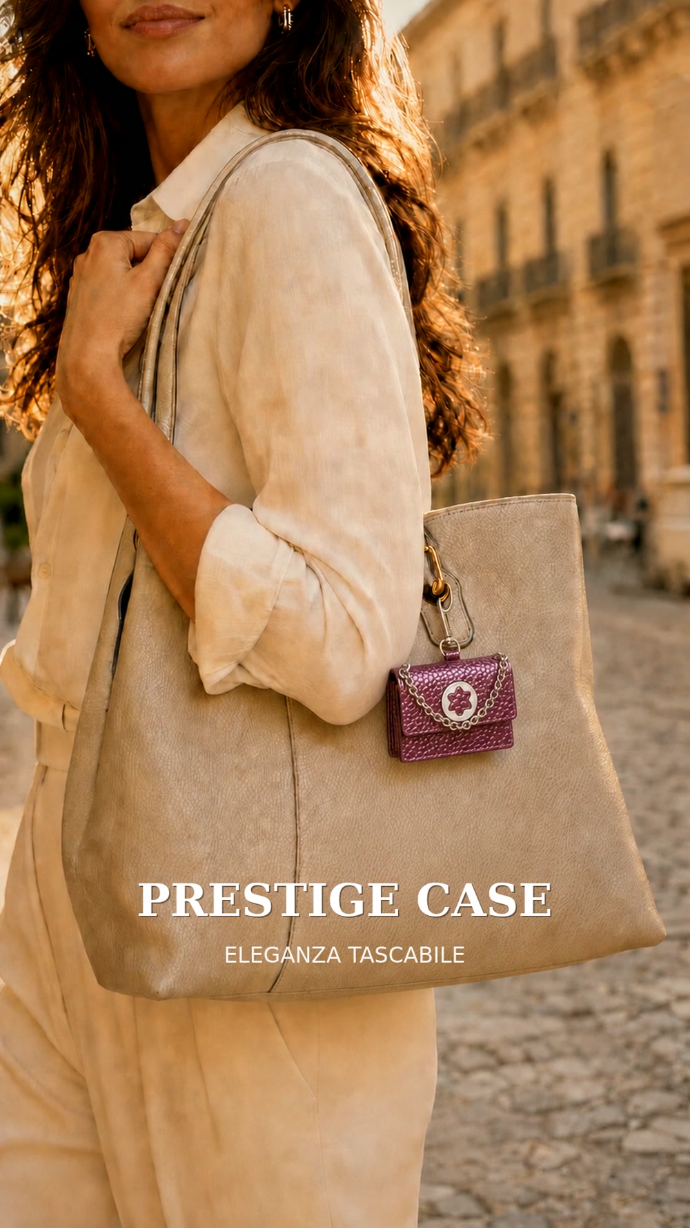 Prestige Case agganciato alla borsa, esempio di utilizzo